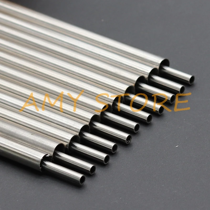 

20pcs Silver Round 304 Stainless Steel Capillary Tube Pipe OD 8.5mm Length 510mm ID 6mm Hollow Circular Tube