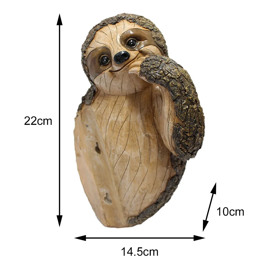Patung Sloth Pohon Luar Ruangan Menggantung Patung Sloth Patung Pohon Hugger Patung Pohon untuk Dekorasi Lanskap Halaman Teras Luar Ruangan