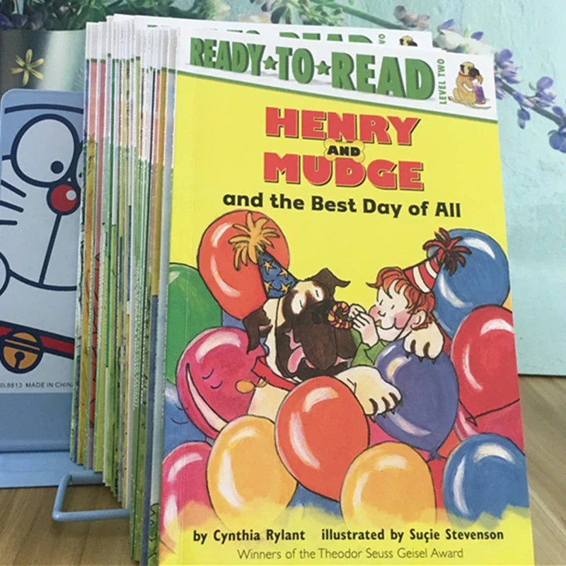 

28 Volumes Ready To Read Henry and Mudge Educational English Picture Book Home Night Storybook Children Age 5-8