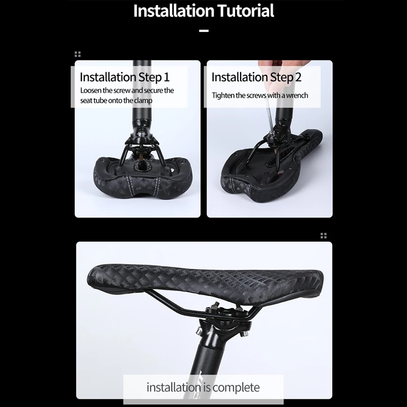 عدم الانزلاق مريحة جوهرة زهرة مقعد دراجة الدراجات سرج مجوف مقاوم للماء وسادة مقعد دراجة #3