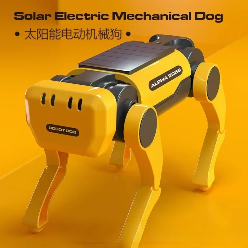 Kids Robot Dog Science Experiment Kits Solar Powered Puppy Children DIY Educational Stem Toys science Developmental Gift