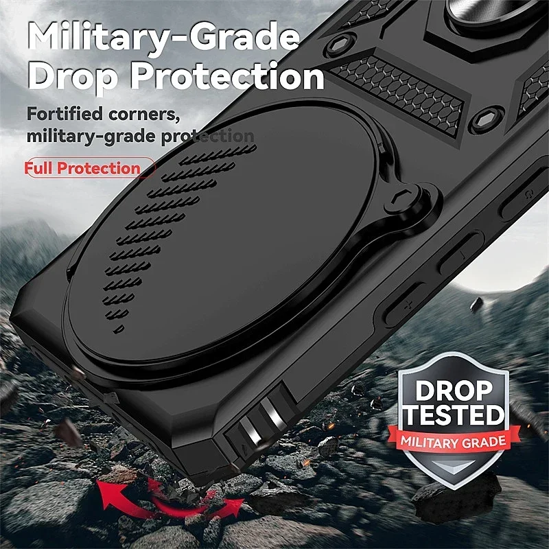 เกราะกันกระแทกเคสโทรศัพท์สําหรับPOCO X4 NFC X5 M6 X6 X7 Pro 5G 4Gแหวนรถขาตั้งแม่เหล็กKickstandป้องกัน