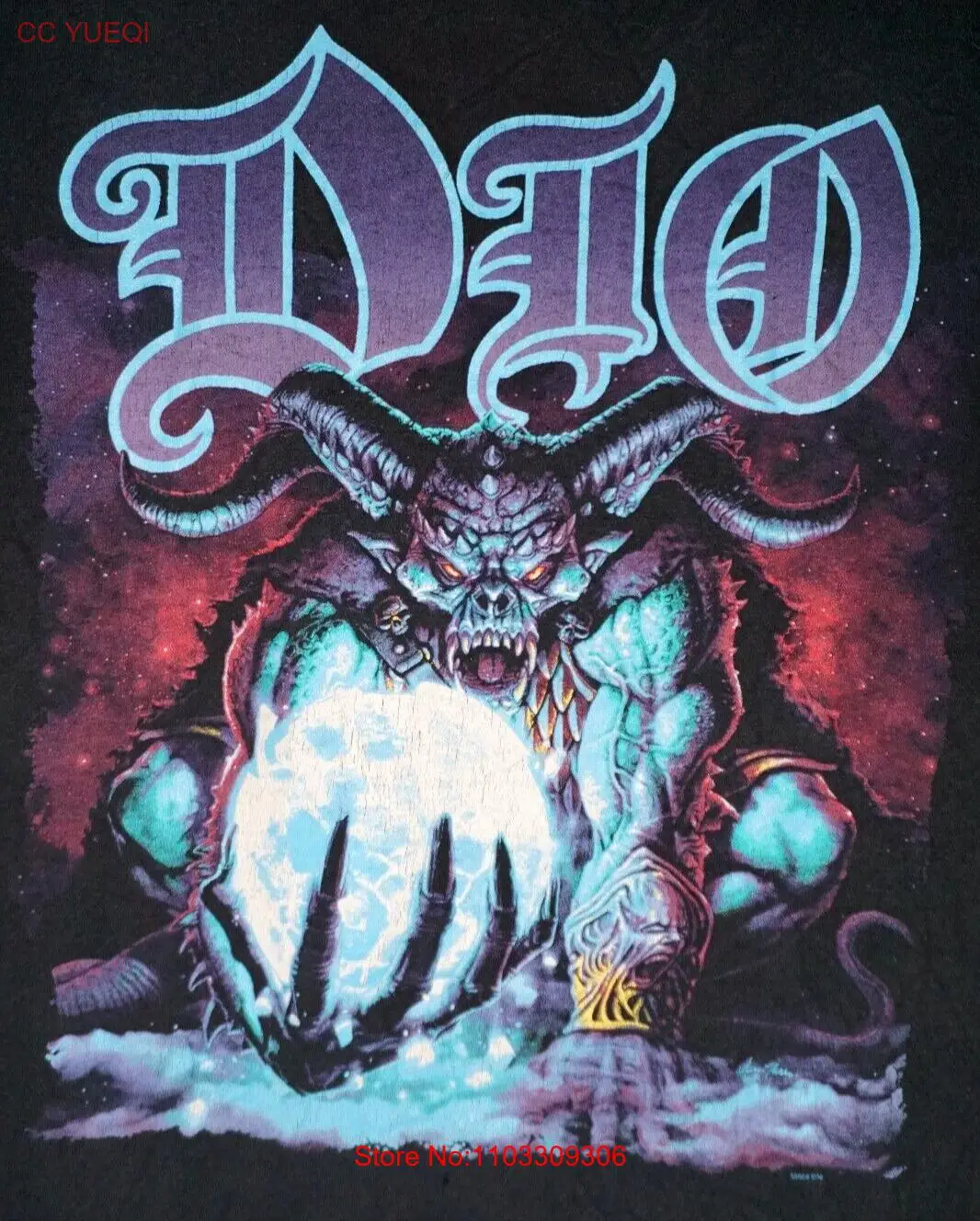 Винтажная Футболка DIO Band, маленький мастер Луны, тяжелая смерть, металлический дьявол 666