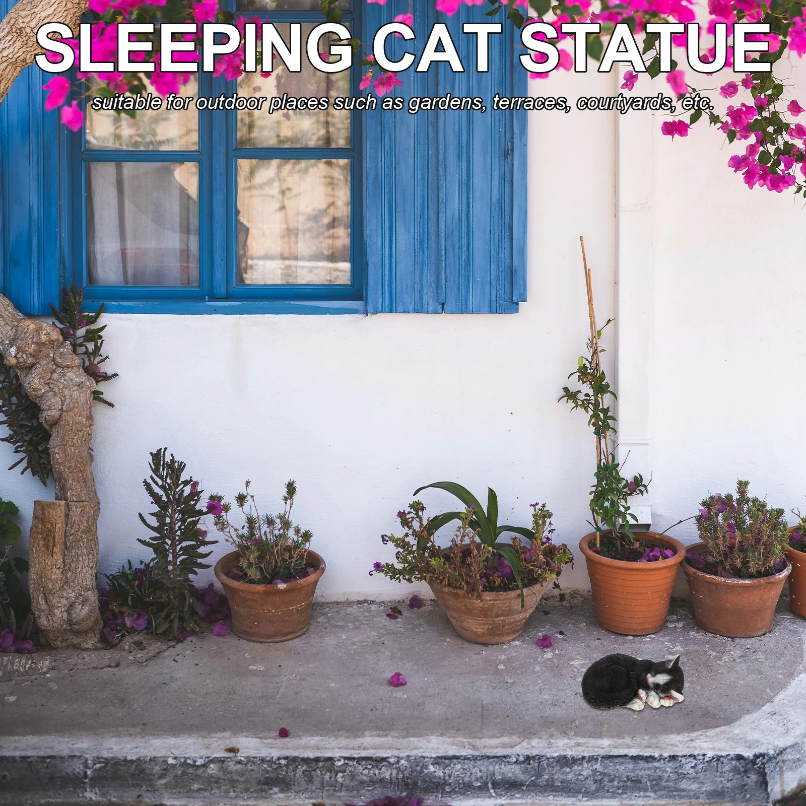 

Statue Resin Garden Decor Outdoor For Lawn Yard Patio Cute Cat Ornament Resin Cat Statue Garden Accessory