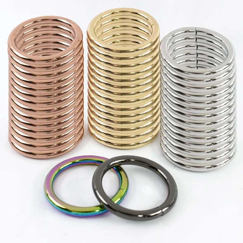 10/20Pcs Bag Strap Buckles Metal O Rings Buckle Dog Collar Clasp Webbing Belt Hooks KeyChain Loops DIY Handbag Accessories