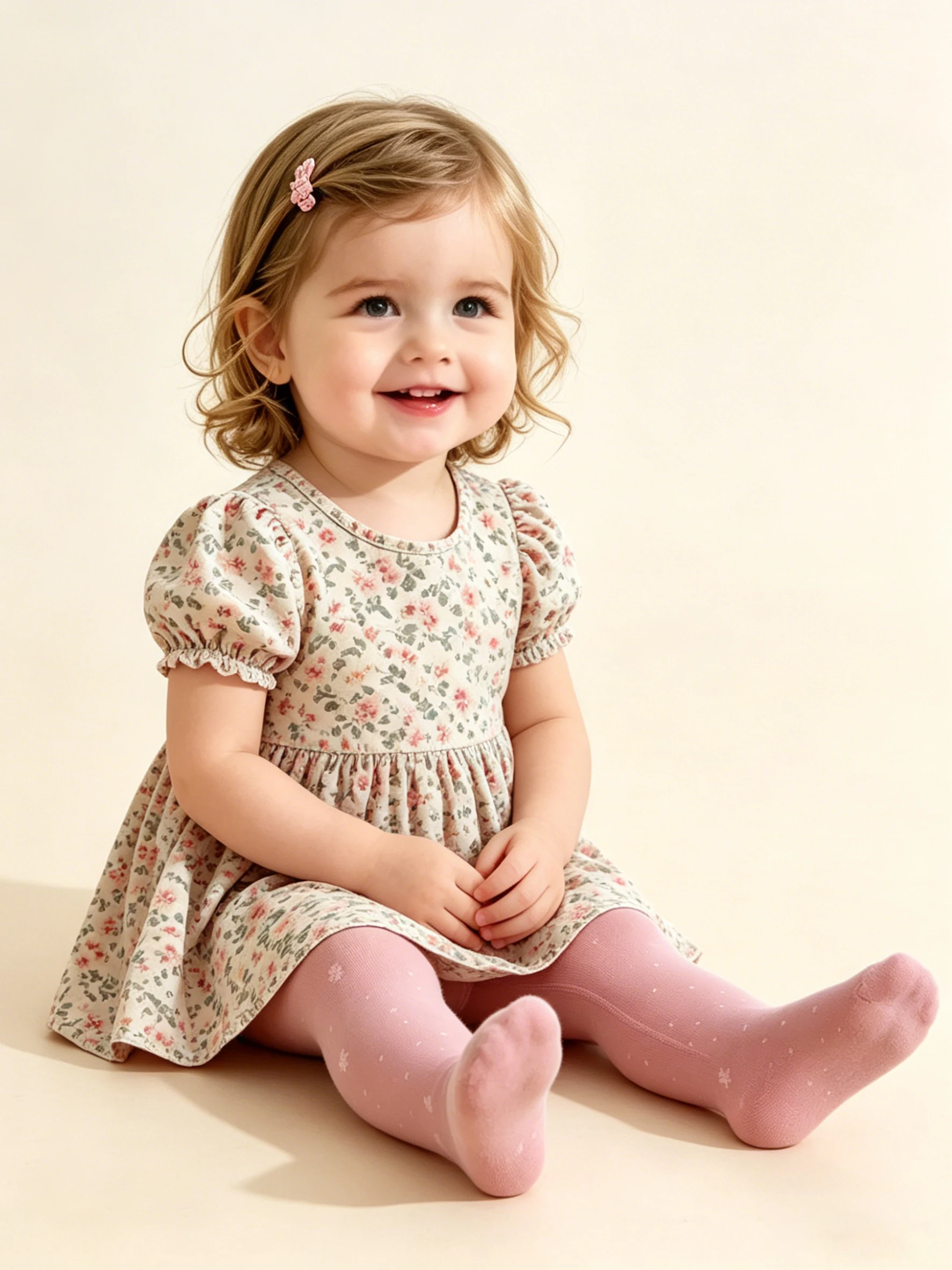 3Pack Toddler Girls Floral Print Tights 0-3Y UPF50 Sun Protection Sheer Elastic Kids Pantyhose for Summer Dress Party Daily Wear - view 5