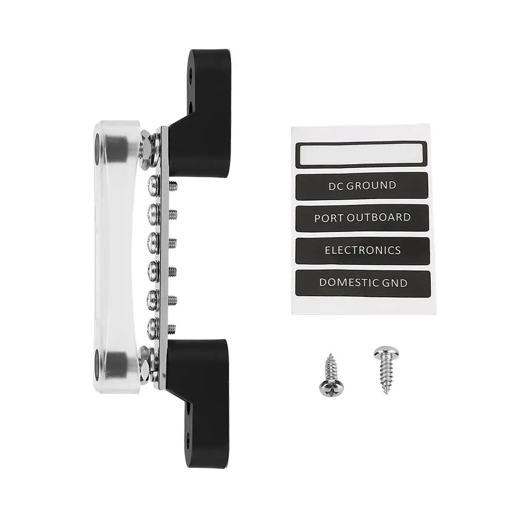 

6 Positions Bus Bar Electric Terminal Junction Block 100Amp 12~48 V Electric Terminal Junction