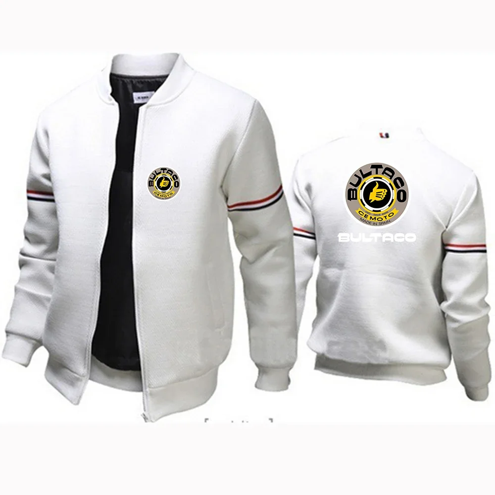 Bultaco Cemoto Motorcycles New Spring And Autumn Men's Bomber Jacket Casual Fashion Outdoor Stand Collar Zipper Sports Clothing