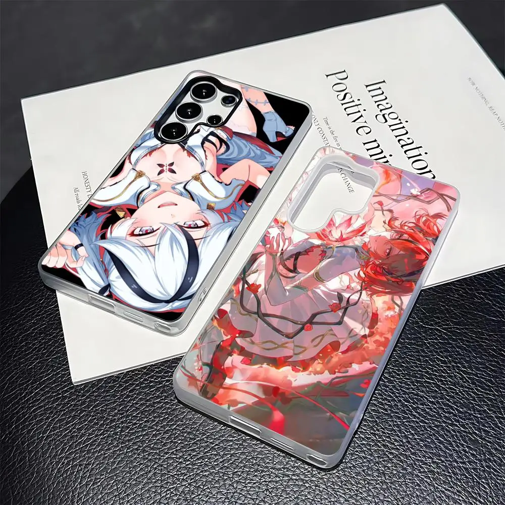 Camellya Wuthering Waves Phone Case for Samsung S26 S25 S24 S23 S22 S21 FE Plus Ultra Black 2-in-1 Jelly silicone case