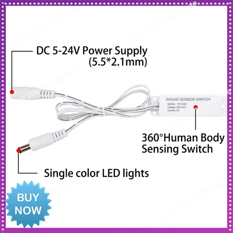 Hot Ltem DC 5-24V 5.8G Microwave Radar Sensor Switch Controller Human Body Induction Switch For PWM LED Monochrome Bar Light