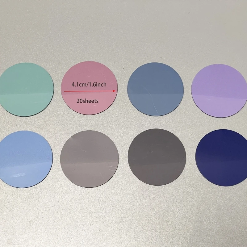8/16 وسادة من ورق الملاحظات الشفاف، علامات تبويب دائرية ذاتية اللصق وقابلة للكتابة