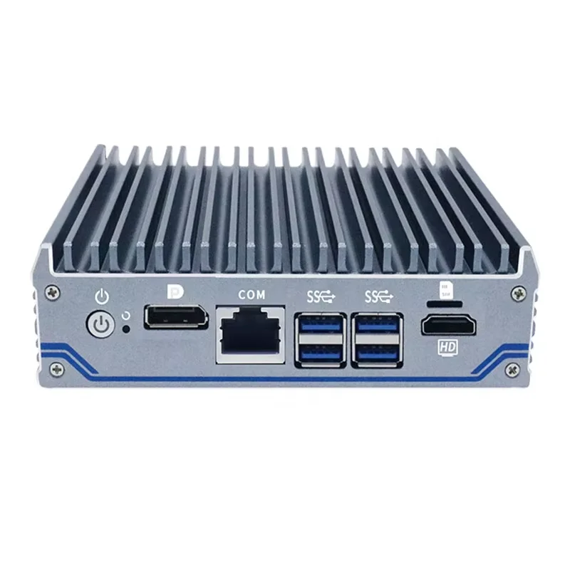 جهاز توجيه ناعم بدون مروحة J4125 جهاز جدار الحماية الصغير رباعي النواة 4 جهاز توجيه Intel Gigabit Mini PC DP HD فتحة SIM VPN pfSense جدار الحماية