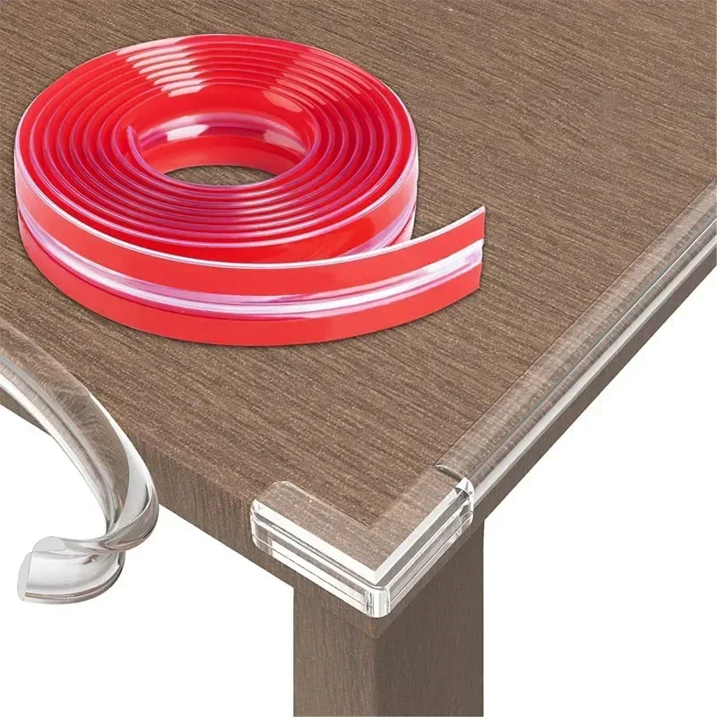 واقي ممتص الصدمات لسلامة الأطفال - واقي حافة شفاف ذاتي اللصق لطاولات وزوايا الأثاث، وأشرطة ناعمة مقاومة للأطفال