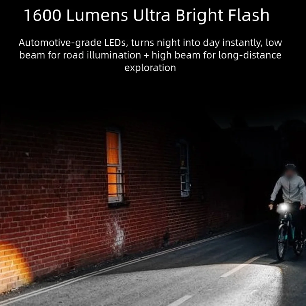

Велосипедные фонари MTB с беспроводным пультом дистанционного управления, выход 1600 люмен, 7 режимов освещения и перезаряжаемая батарея емкостью 5000 мАч для ночной езды