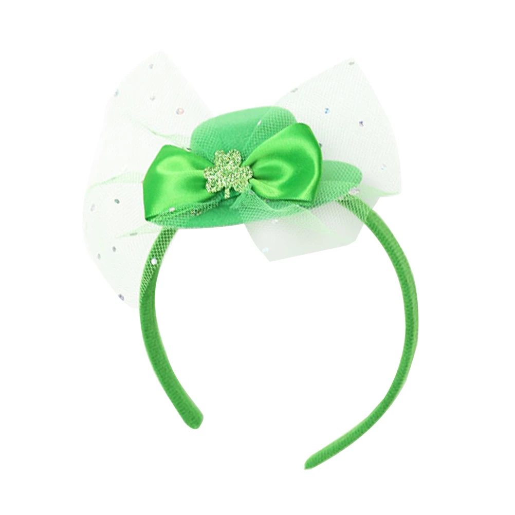 

Green Top Hat Headb Shamrock Hairb for St Patrick Celebration Party Accessories Festive Costume Prop Unique Theme