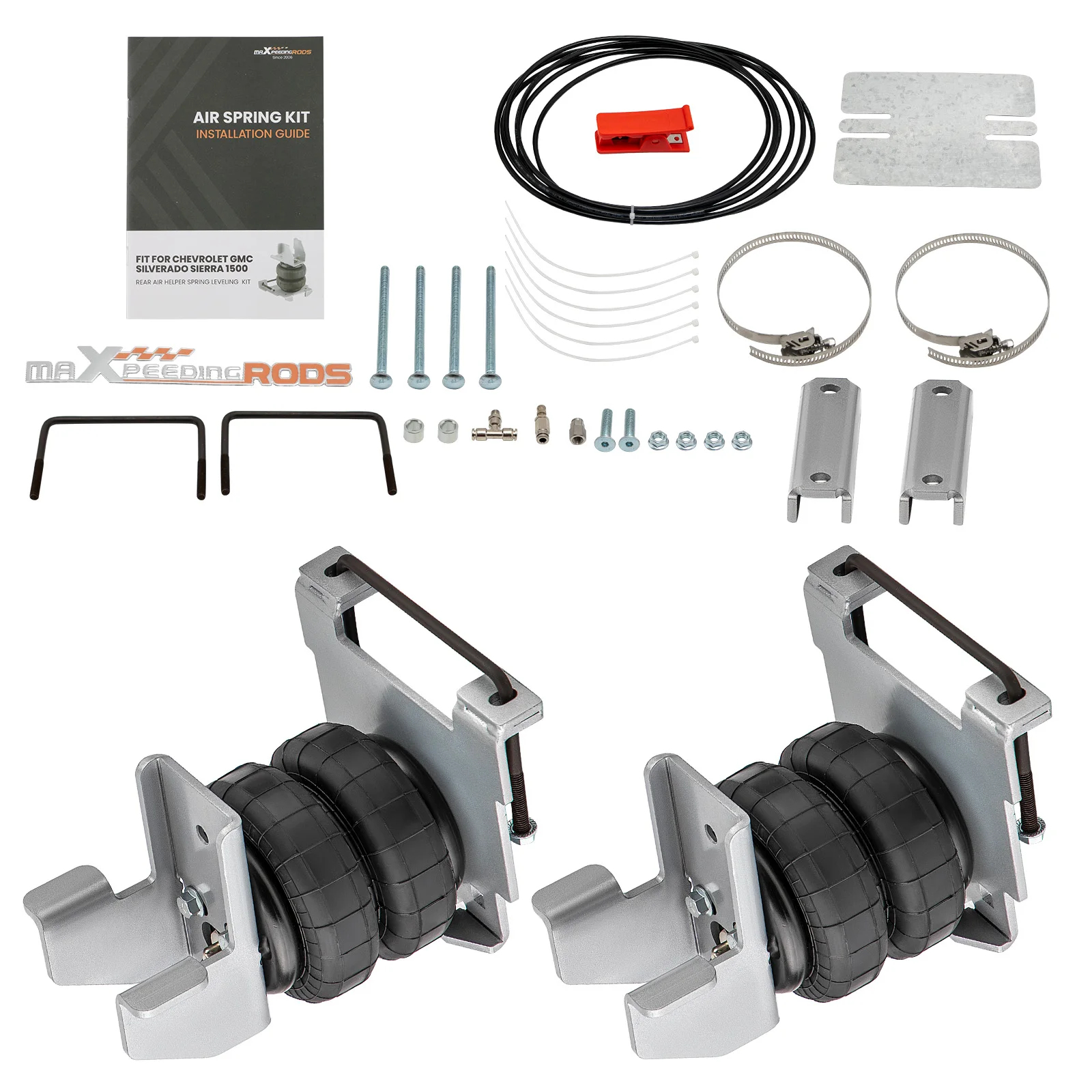 Tow Assist Rear Air Suspension Bag Kit for Chevy Silverado 1500 07-18