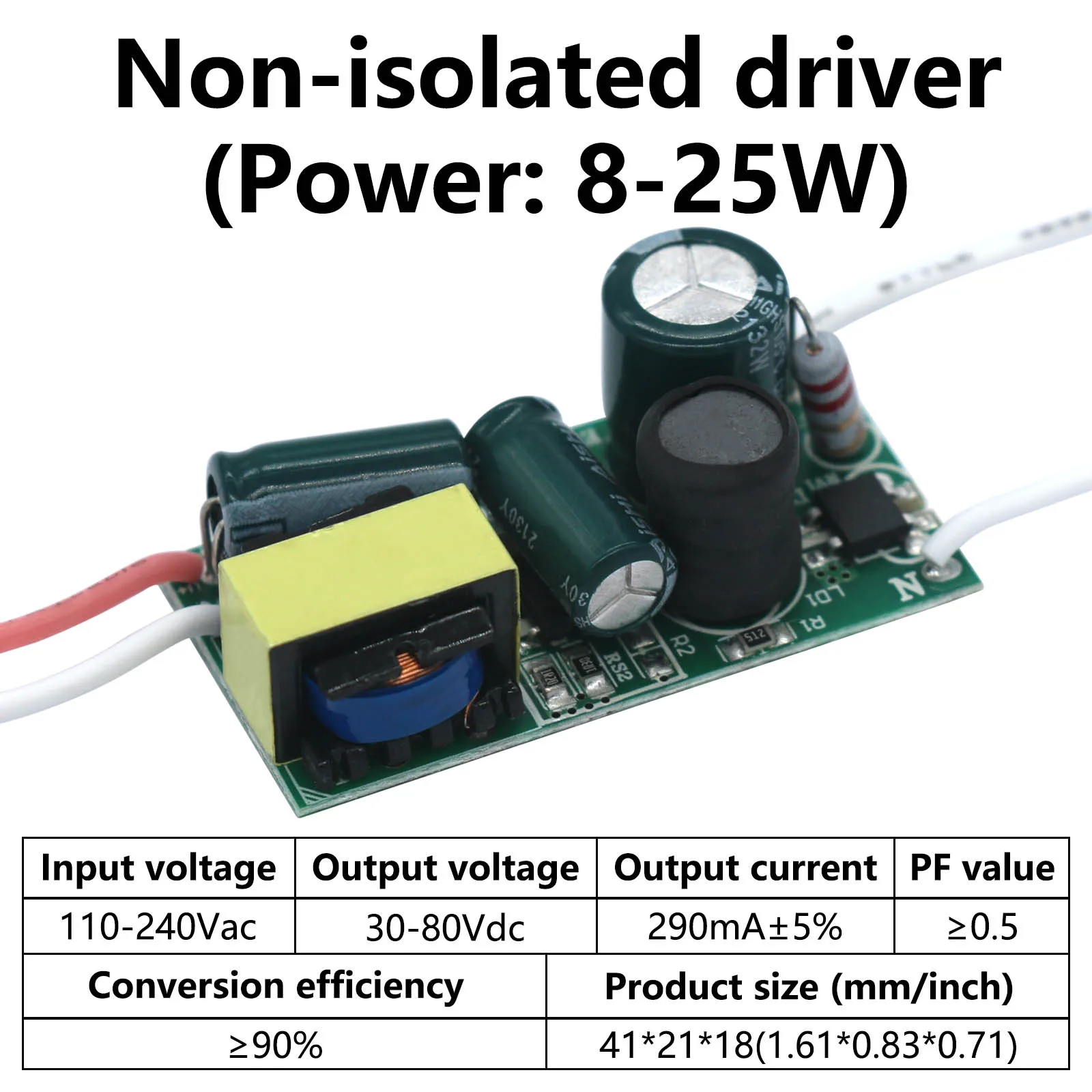 3-9W 9-18W 8-25W DC30-80V Non isolato LED Driver Light Transformer Input AC110-240V alimentatore adattatore dispositivo di alimentazione per