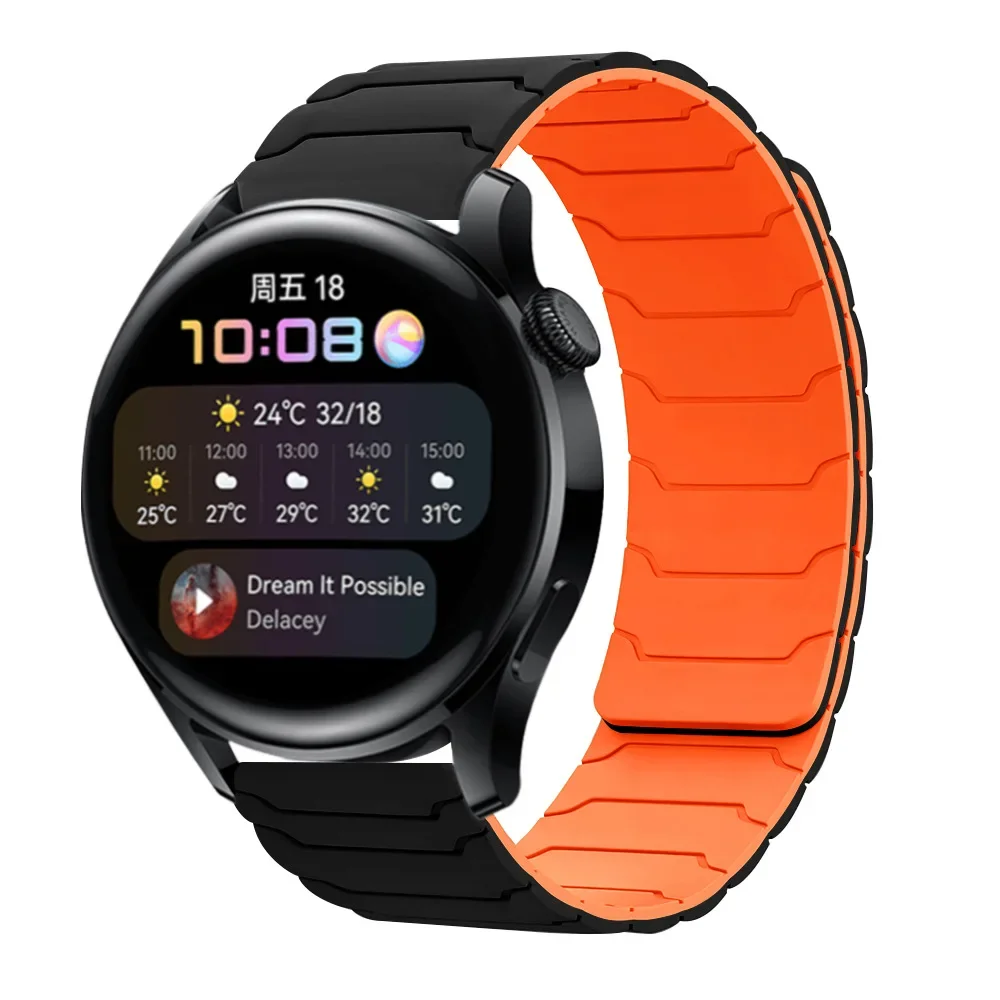 18mm 20mm 22mm Magnetic Strap For Samsung Galaxy Watch 4/5/6/7/Gear S3/Active2 Silicone Band Huawei GT4 GT3 2E Garmin Venu 3S 2S