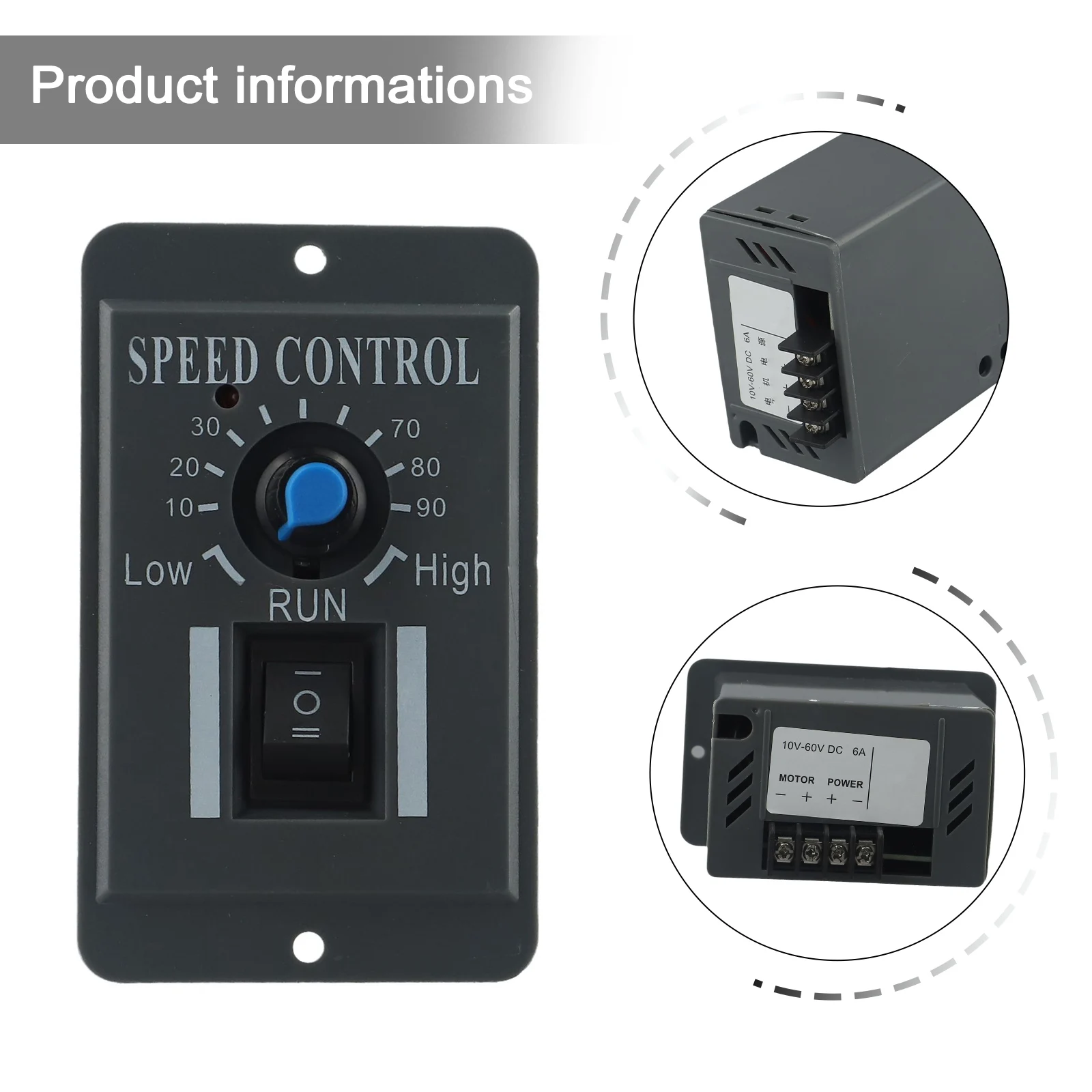 Controlled DC Motor Speed Regulator with Adjustable Duty Cycle Designed for Reliable For Forward and Reverse Operation