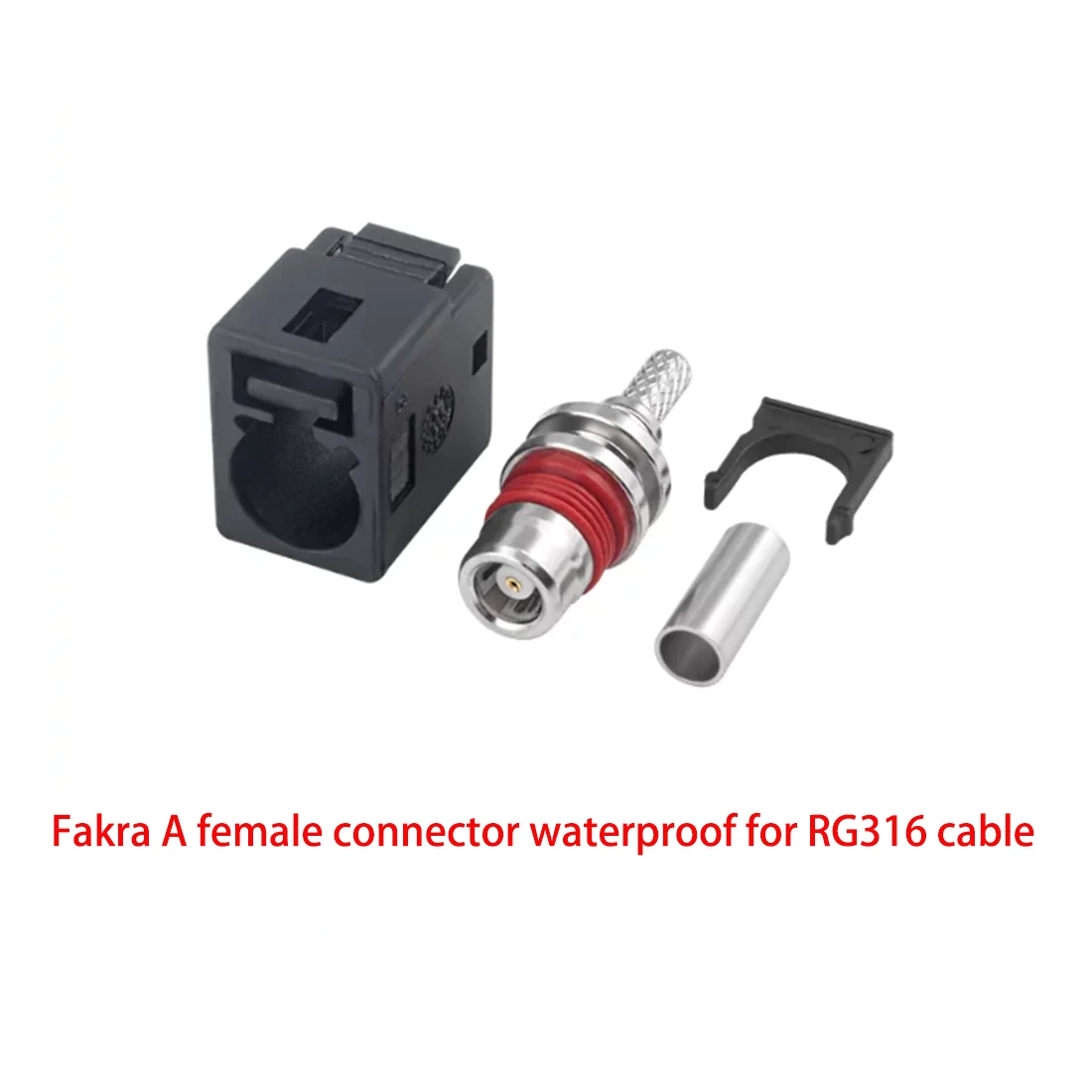 1PC Fakra A/B/C/D/F/I/M/Z Connector Female Jack Short  Straight  Waterproof Crimp for RG316 RG174 Cable NEW