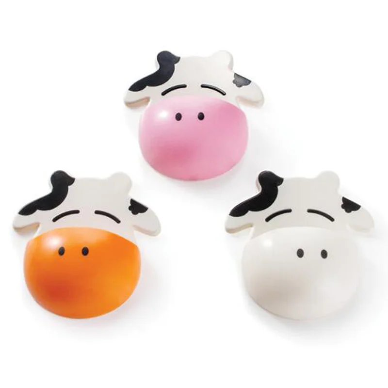 Cute Cow Toothbrush Holder Bathroom Kitchen Family Toothbrush Suction Cups Holder Wall Stand Hook Cups Storage Organizer Shelf