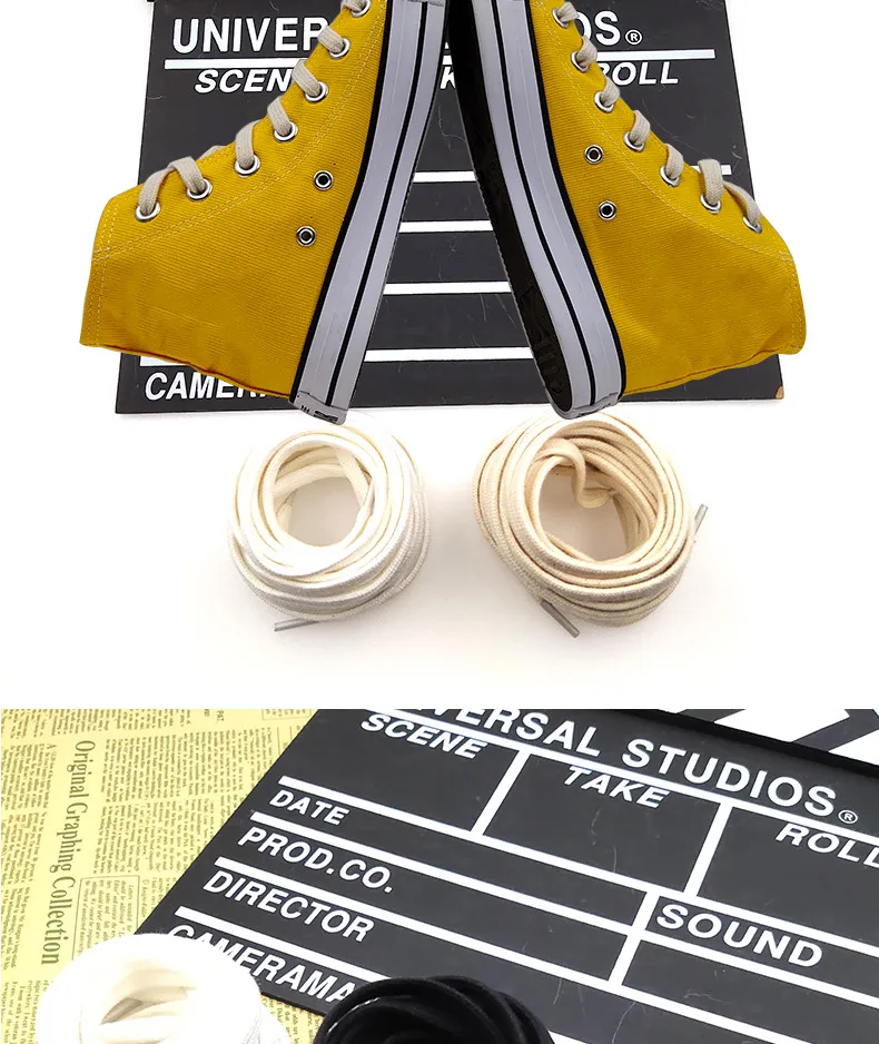 1 Paar klassische Retro-Schnürsenkel, doppelt gewebt, aus Baumwolle, flache Schnürsenkel für Sneaker, Stiefel und Sportschuhe – Detail 10