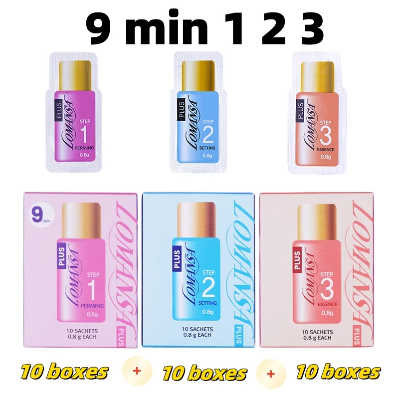 30 Boxes Korea Original Lomansa /PermaniaEyelash-Lifting Kit Step 1 2 3 Lash Perm Eyelash Extension Long Lasting Makeup Tools