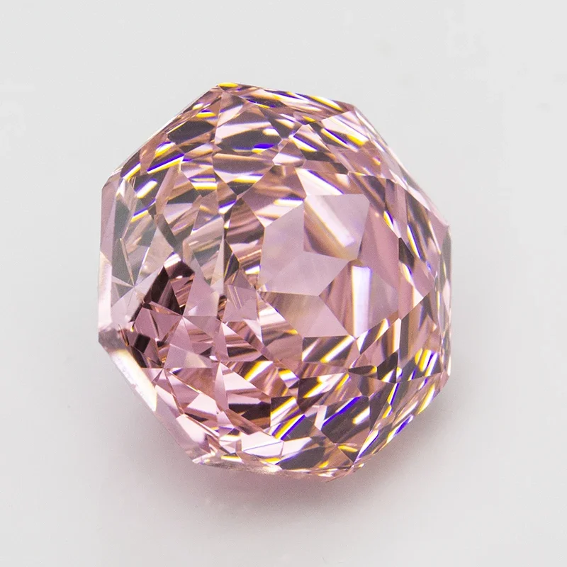 New 5A Padparadscha Millennium Octagon Rose Cut Cubic Zirconia Loose Gemstones for Jewerly Making