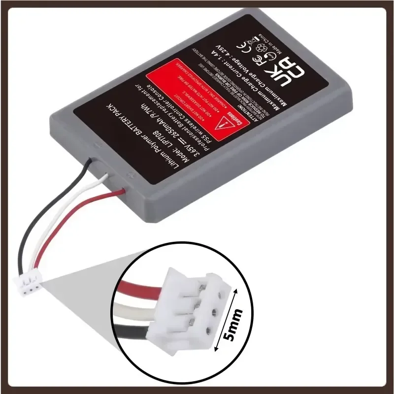 2PCS 2650mAh Game Controller Battery LIP1078 for Sony PlayStation PS5 Replaceable Batteries Wireless Controller Free Tools