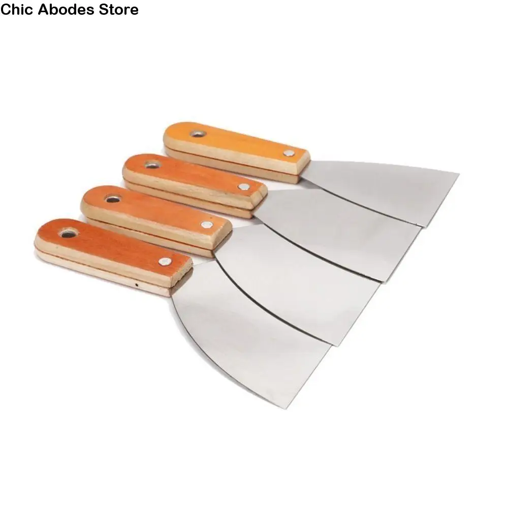 

Скребок для чистки нержавеющей стали, нескользящая ручка, скребок для поверхностей, инструменты для рисования, деревянная ручка, шпатель для чистки штукатурных материалов