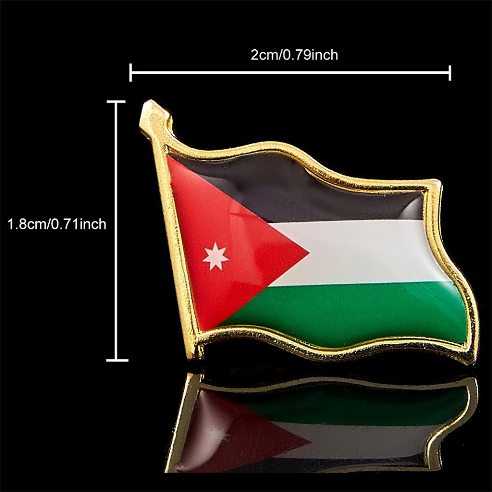 The Hashemite Kingdom of Jordan Middle East Area Metal Enamel Flag Lapel Safety Pins