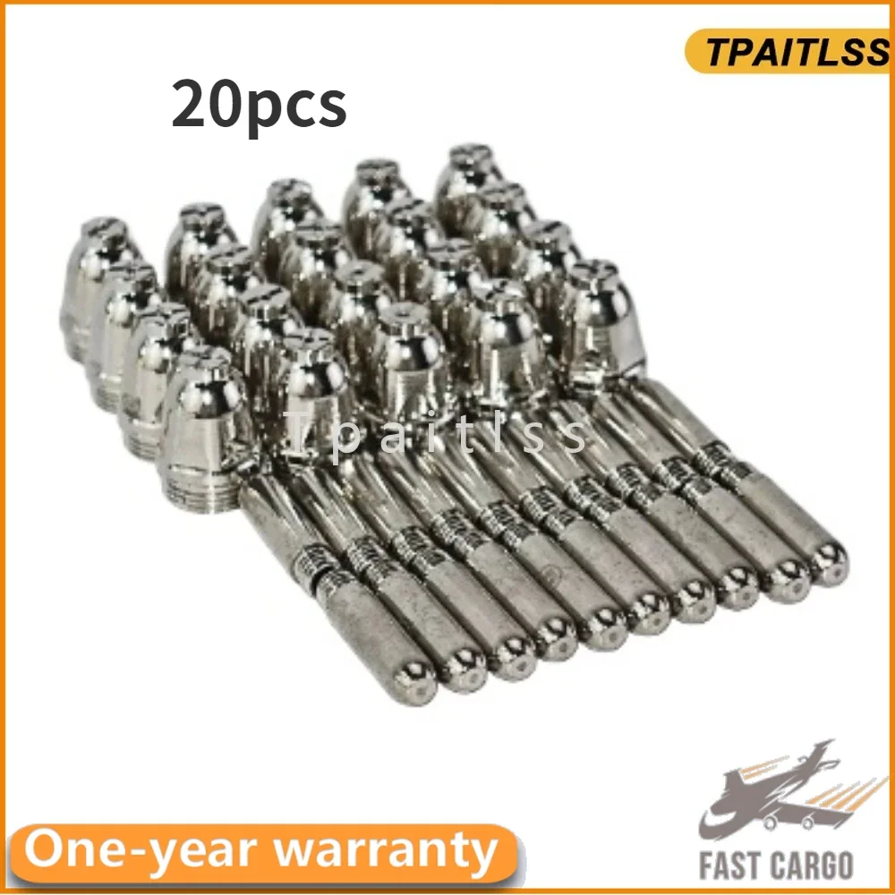 

10PCS SG-55 and 10pcs AG-60 Electrode Nozzle Tips 60 Amp PKG/20 1.0mm / 1.2mm Plasma Cutter Torch Consumables