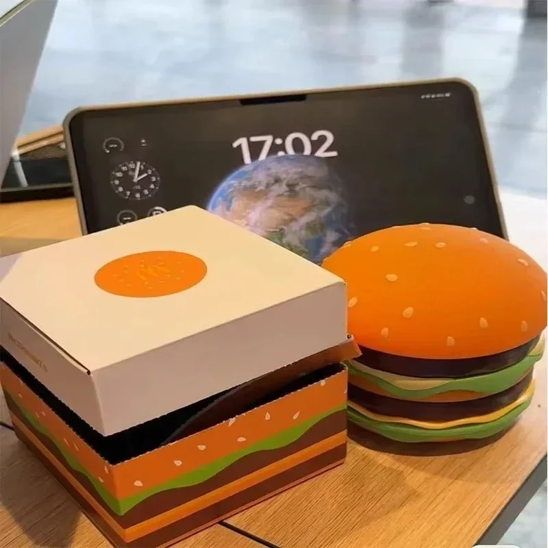 Burger fries patting lamp bedroom bedside night light desktop model ornaments accompany children's birthday gift