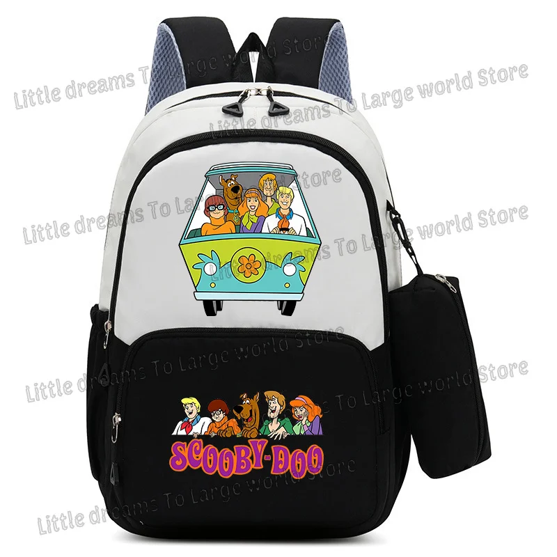 Scooby Doo Schoolbag Large Capacity Casual Bookbag with Pencil Bag Student Sport Travel Cartoon Dog Backpack Back To School Gift view 5