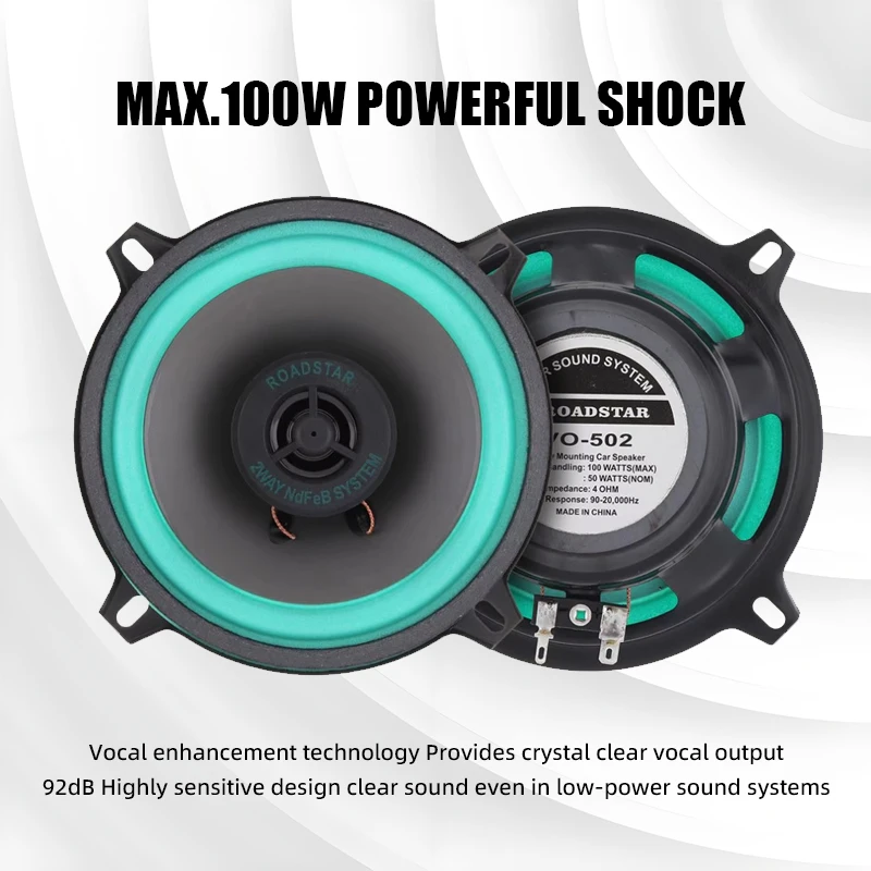 2PCS 4/5/6.5Inch Car Coaxial Speakers HiFi Car Door Subwoofer Universal Automotive Audio Music Full Range Truck Stereo Speaker view 2