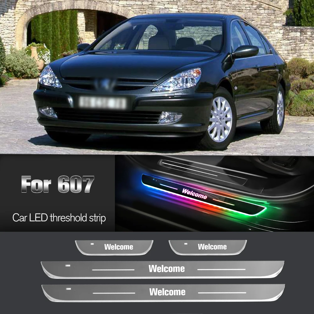 

Car Door Sill Light For Peugeot 607 2002-2011 2001 2002 2008 2010 Customized Logo LED Welcome Threshold Pedal Lamp Accessories