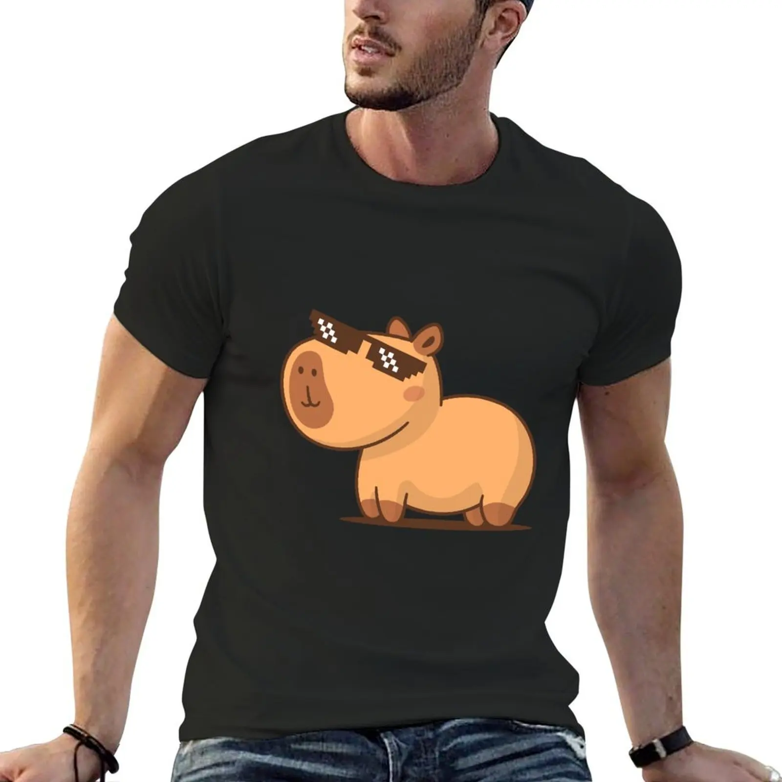 

Cool Capybara T-Shirt quick-drying designer shirts sweat vintage vintage t shirt men