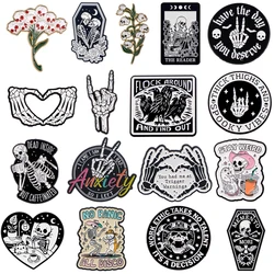 Halloween Skeleton Enamel Pin Brooches for Women Men Lapel Pins Badges Clothes Accessories Punk Gothic Jewelry Party Gifts