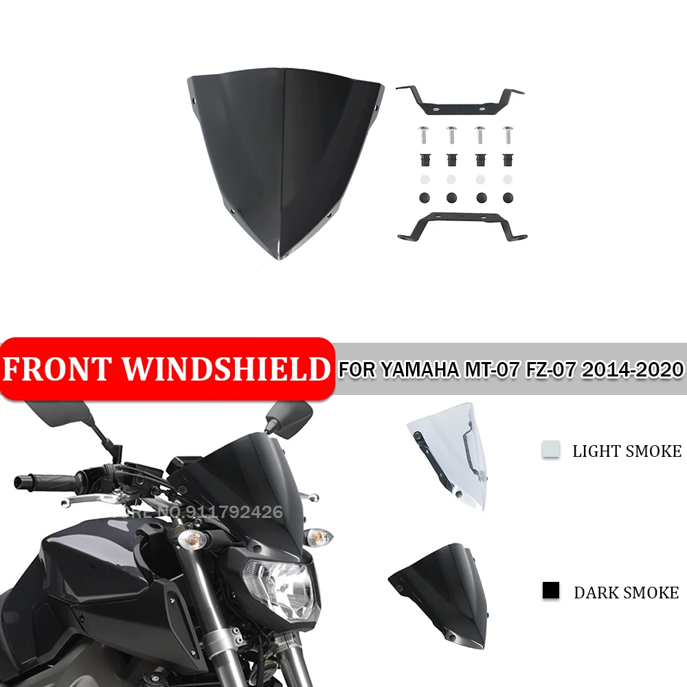 

Motorcycle Front Windshield Double Bubble Visor Windscreen Fairing With Mount Screws Bracket For Yamaha MT 09 FZ-09 2014-2016