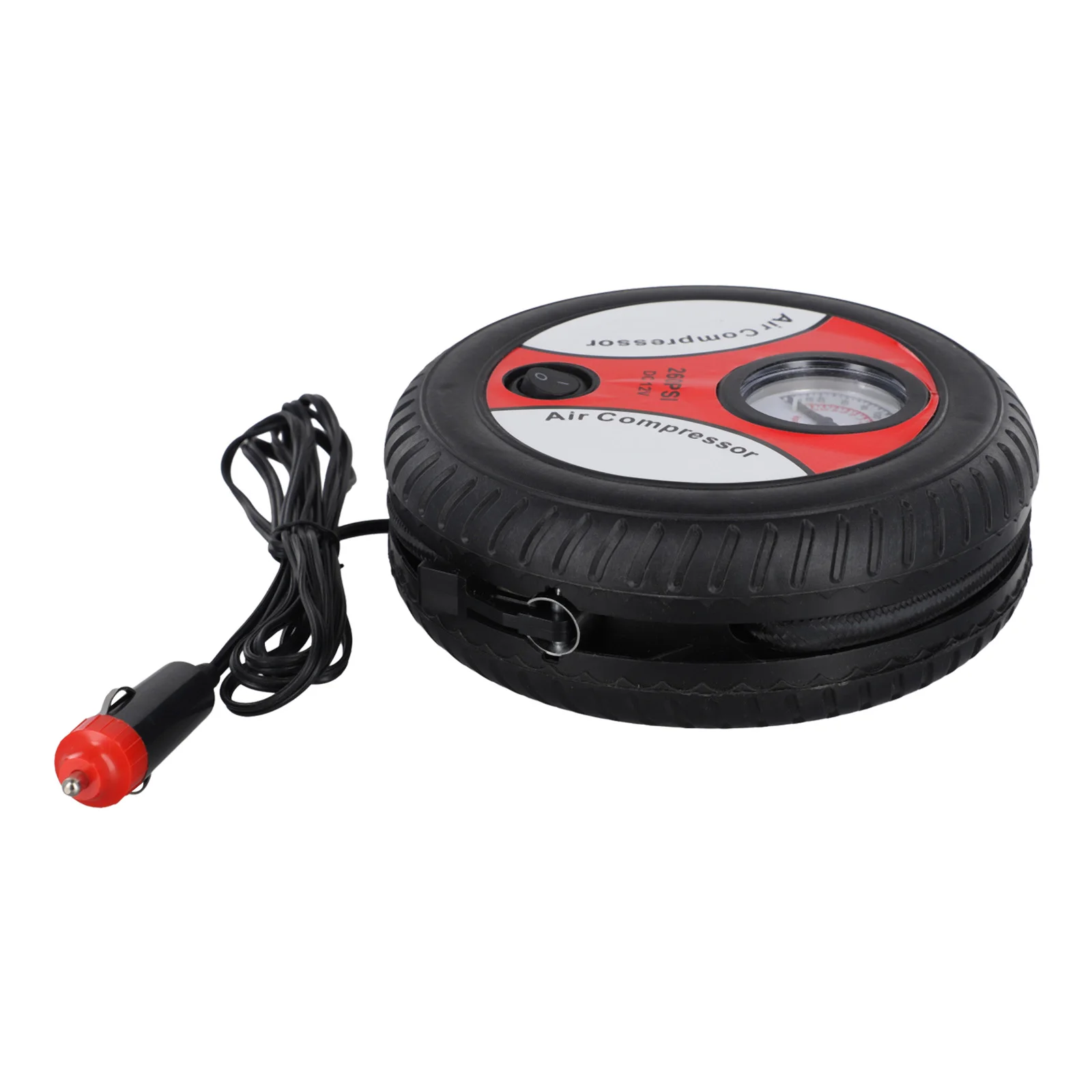 

Reliable 12V Portable Air Compressor Wheel Anti corrosion Suitable for Inflating Car Tires Rubber Floats 260 PSI