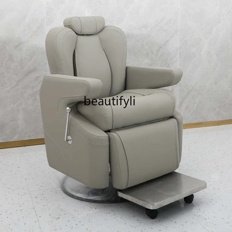 Electric Hair Care Chair Hair Salon Lift down Haircut Big Chassis Hairdressing Physiotherapy Chair