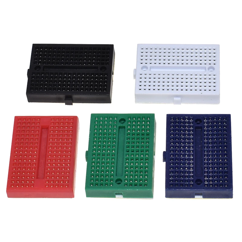 5Pcs Mini Breadboard Kit with 170 Tie Points Solderless SYB-170 Prototype PCB Bread Board for Arduino Raspberry Pi