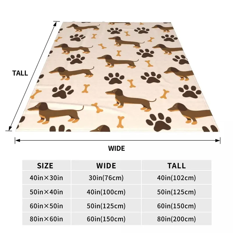 Badger Dog Dog Flannel Blanket Paw Animal Super Warm Throw Blanket for Outdoor Airplane Travel Funny Bedspread Sofa Bed Cover