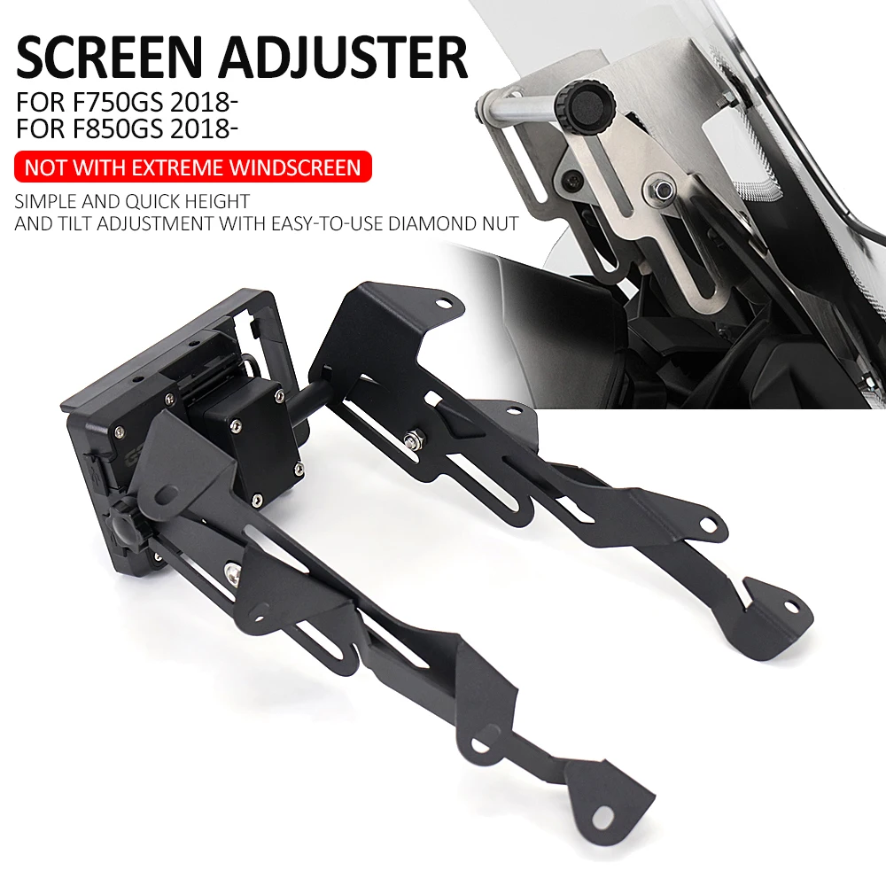 New Motorcycle Screen Adjuster Phone GPS Navigaton Plate Bracket Bar Mount Fit For BMW F750GS F750 GS F850GS F 850GS 2018 - 2022