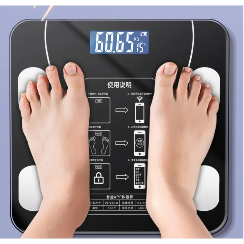 Body Fat Scale Body Scales Smart Wireless Digital Bathroom Weight Scale Body Composition Analyzer Weighing Scale