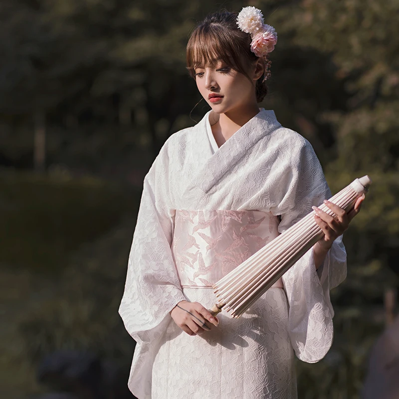 Japanischer traditioneller Damen-Kimono aus Spitze, Retro-Stil, formeller Yukata-Bademantel, Cosplay-Kostüm, Fotografie-Kleidung, Bühnenkleid