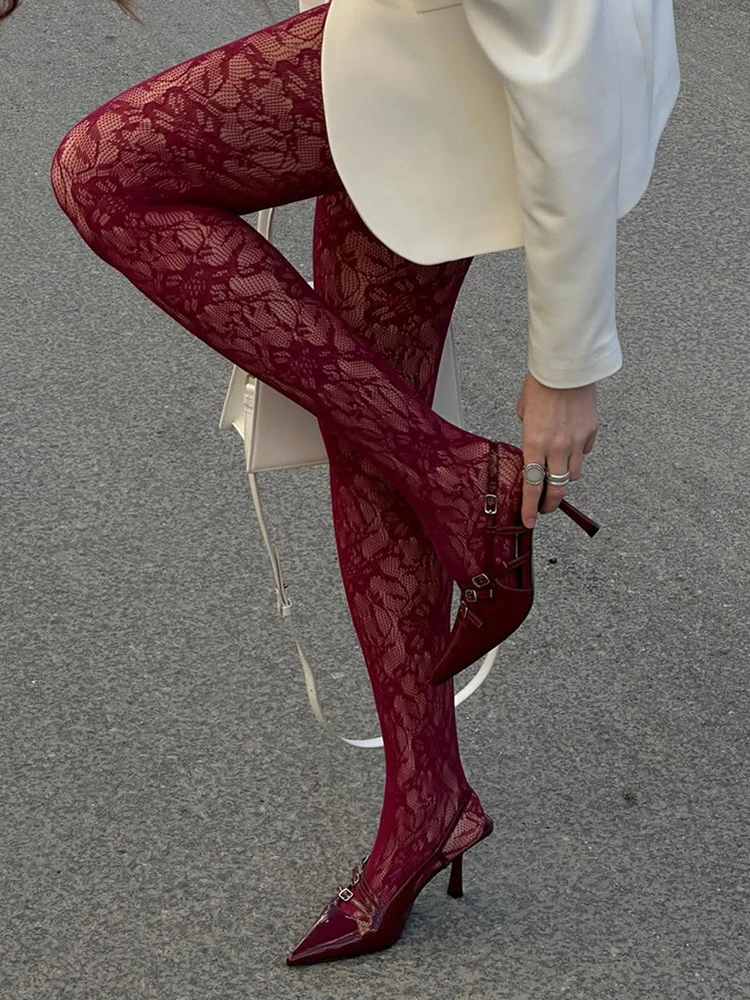 

1 Pair Women Floral Patterned Tights2025 Summer y2k Party Stockings Pantyhose for Halloween Cosplay Party Streetwear