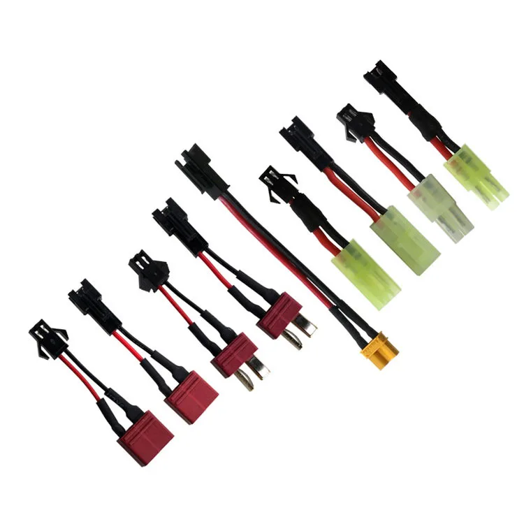 50PCS JST SM 2Pin Connector To XT30 Mini Tamiya Deans T Plug Adapter Wire 20AWG For RC Car Airplane Battery Toys Parts