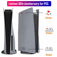 Limited 30th Anniversary for PS5 Pro Faceplate Vinyl Logo Sticker Playstation 5 Fat Console Cover Face Plate Shell Replacement
