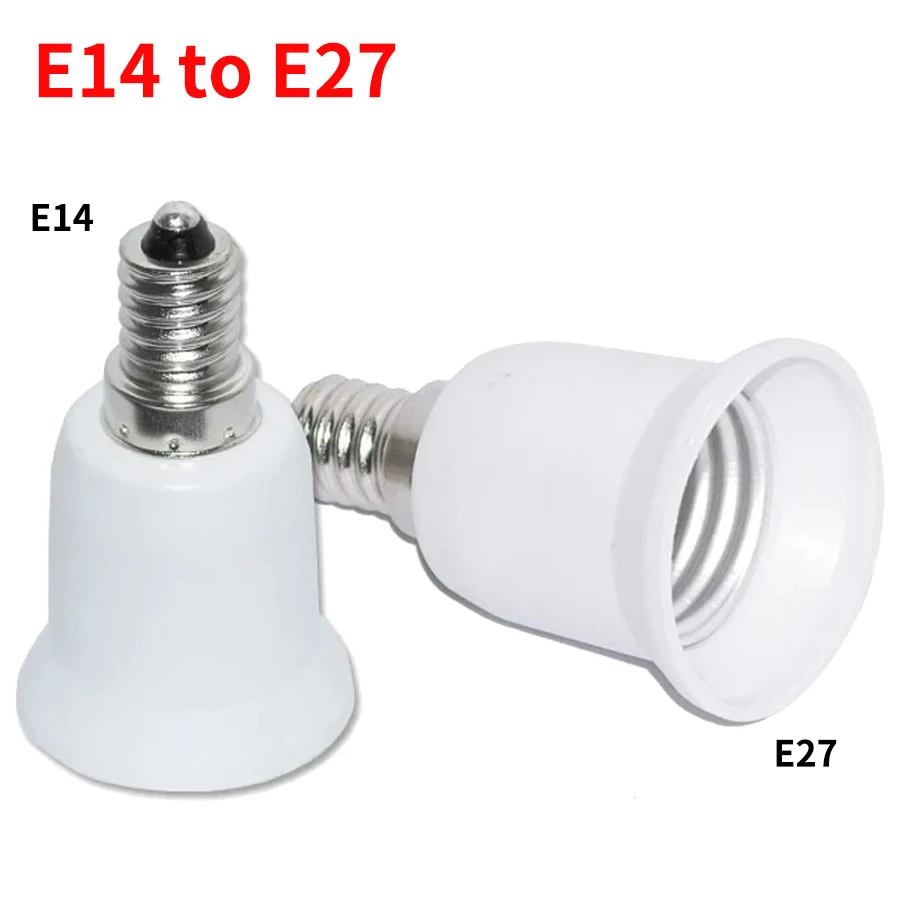 E14 to E27 Bulb Socket Lamp Holder Converter E27 Lamp Base Adapter Plug Extender Sockets for Light Bulbs Spotlight AC 110V-220V